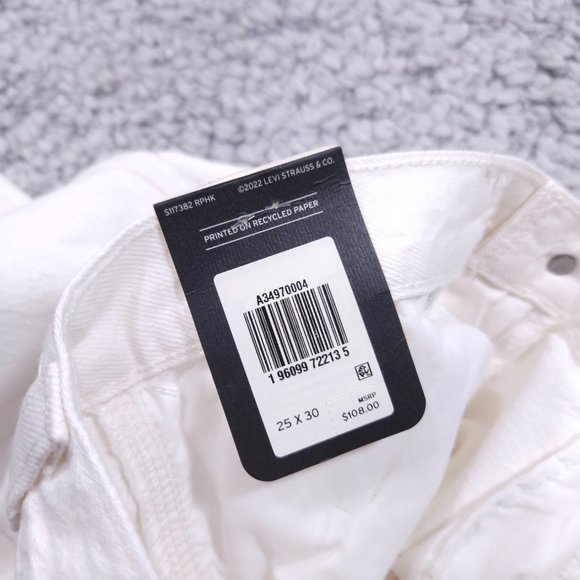 Levi’s Premium Dad Utility Jeans Baggy Loose Relaxed Straight Leg White 25 x 30 - Picture 10 of 14